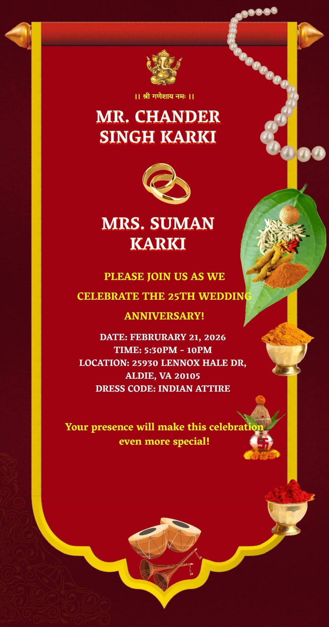 Event invitation